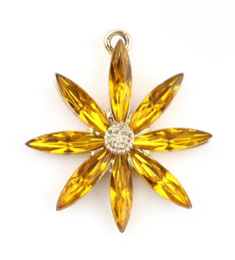 Gold Plated Acrylic Flower image 2