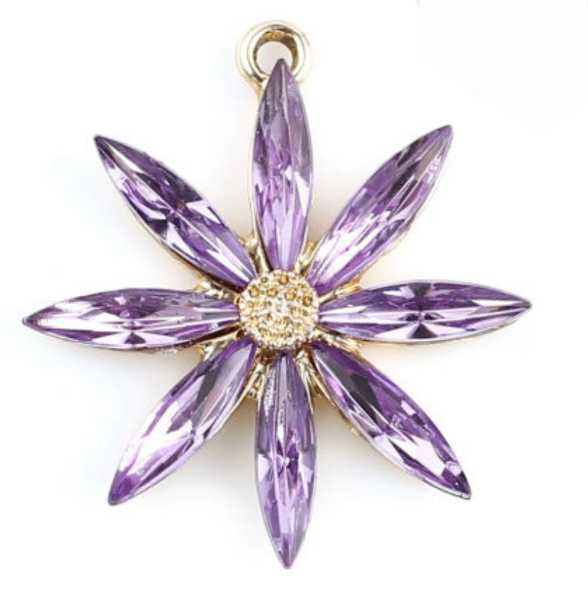 Gold Plated Acrylic Flower image 3